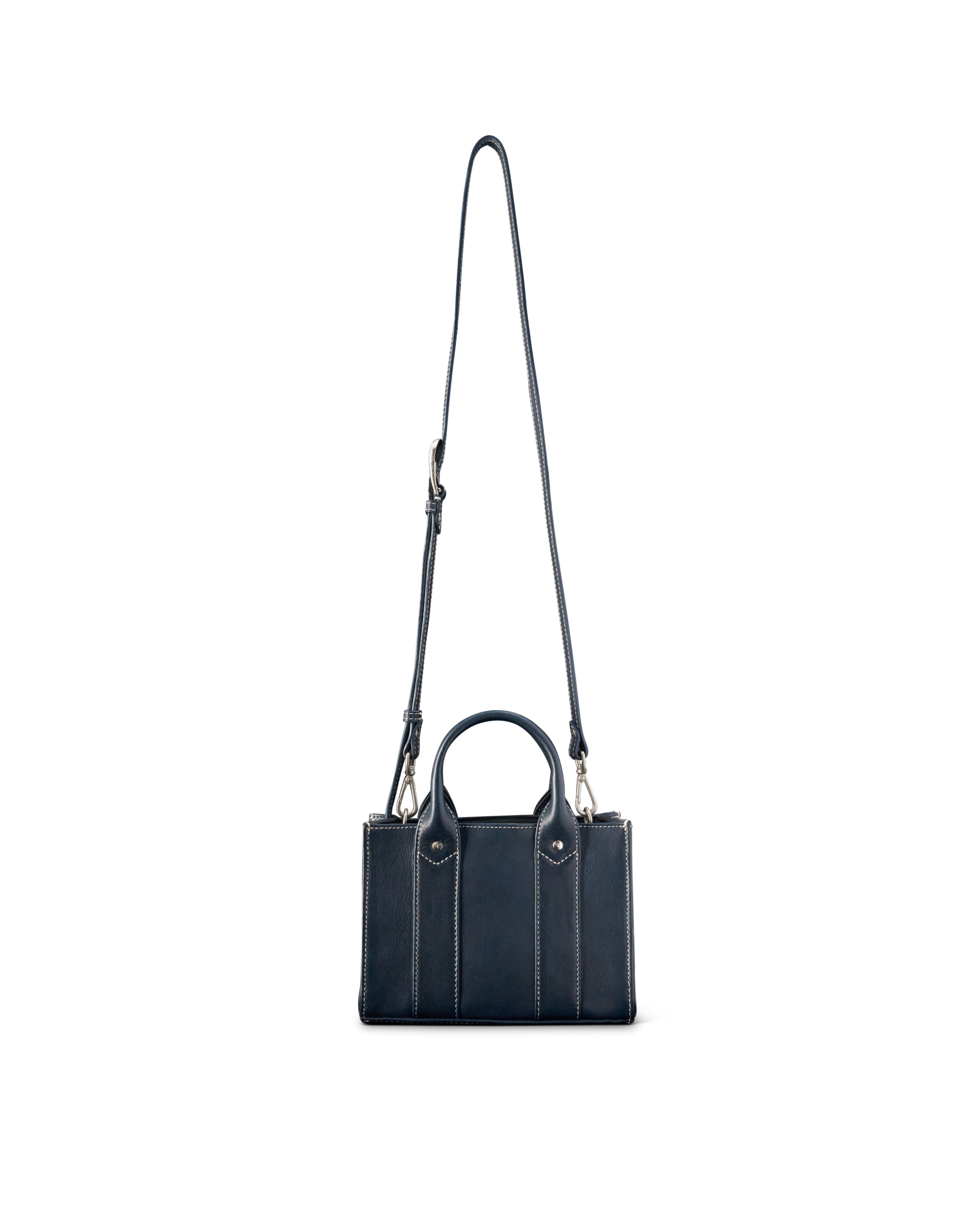 Mini Satchel - Navy Cowhide