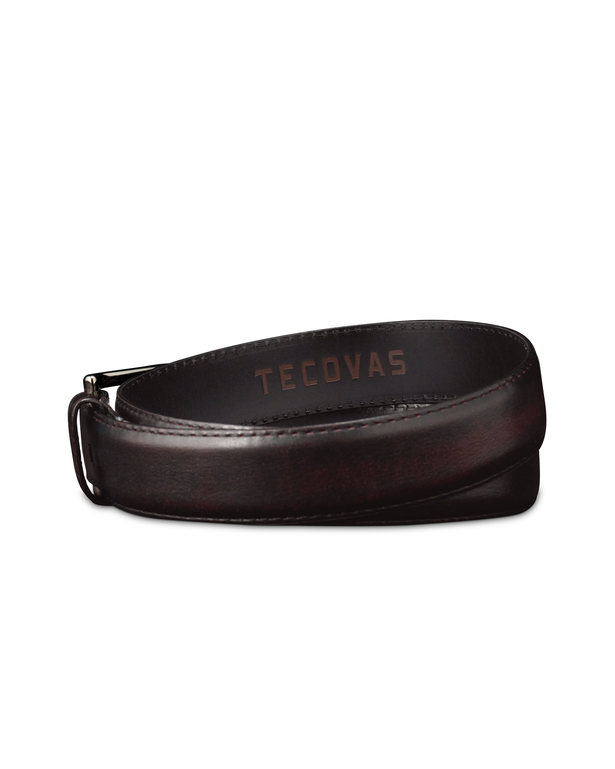 Men's Cowhide Belt - Black Cherry Cowhide