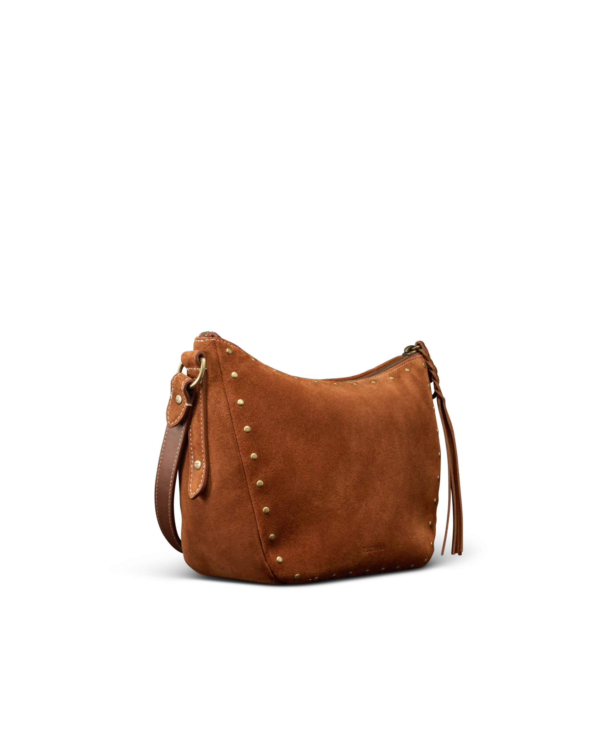 Slouchy Shoulder Bag - Saddle Suede