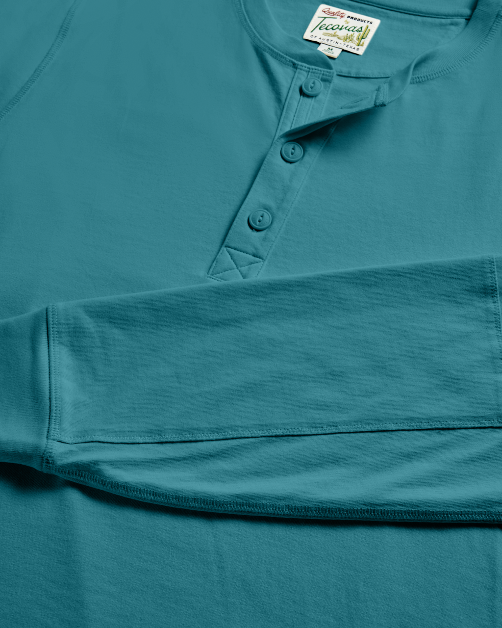 Men's Long Sleeve Henley - Hydro Cotton