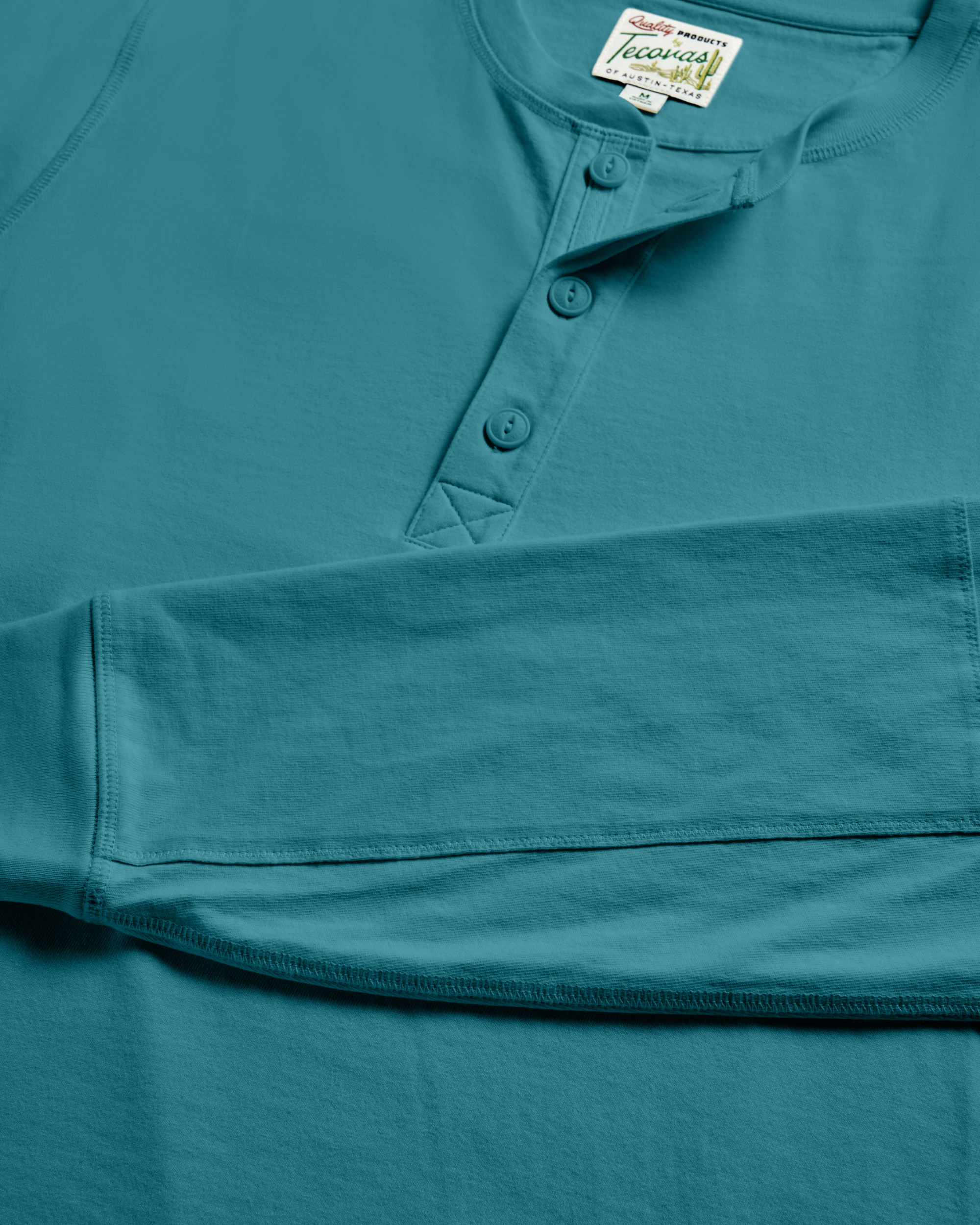 Men's Long Sleeve Henley - Hydro Cotton