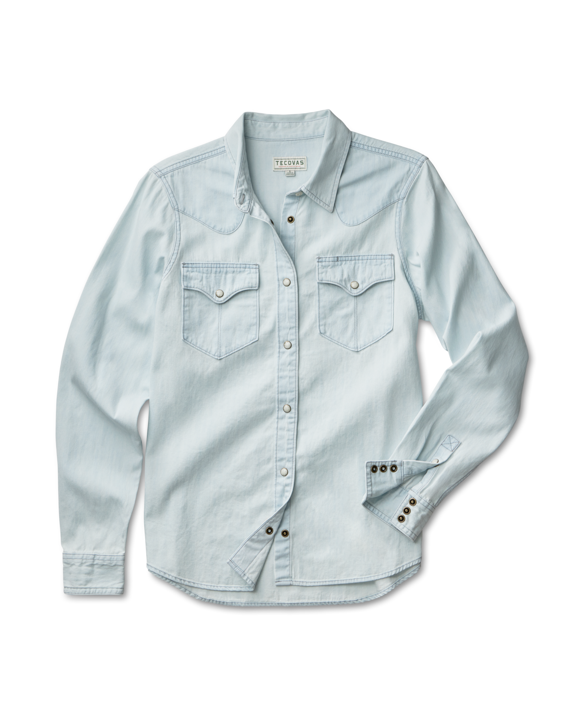 Women's Denim Pearl Snap - Light Wash Denim