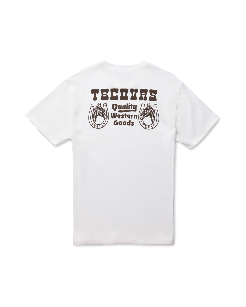 Men's Western Lucky Horses Tee - Brown Bone Pima Cotton