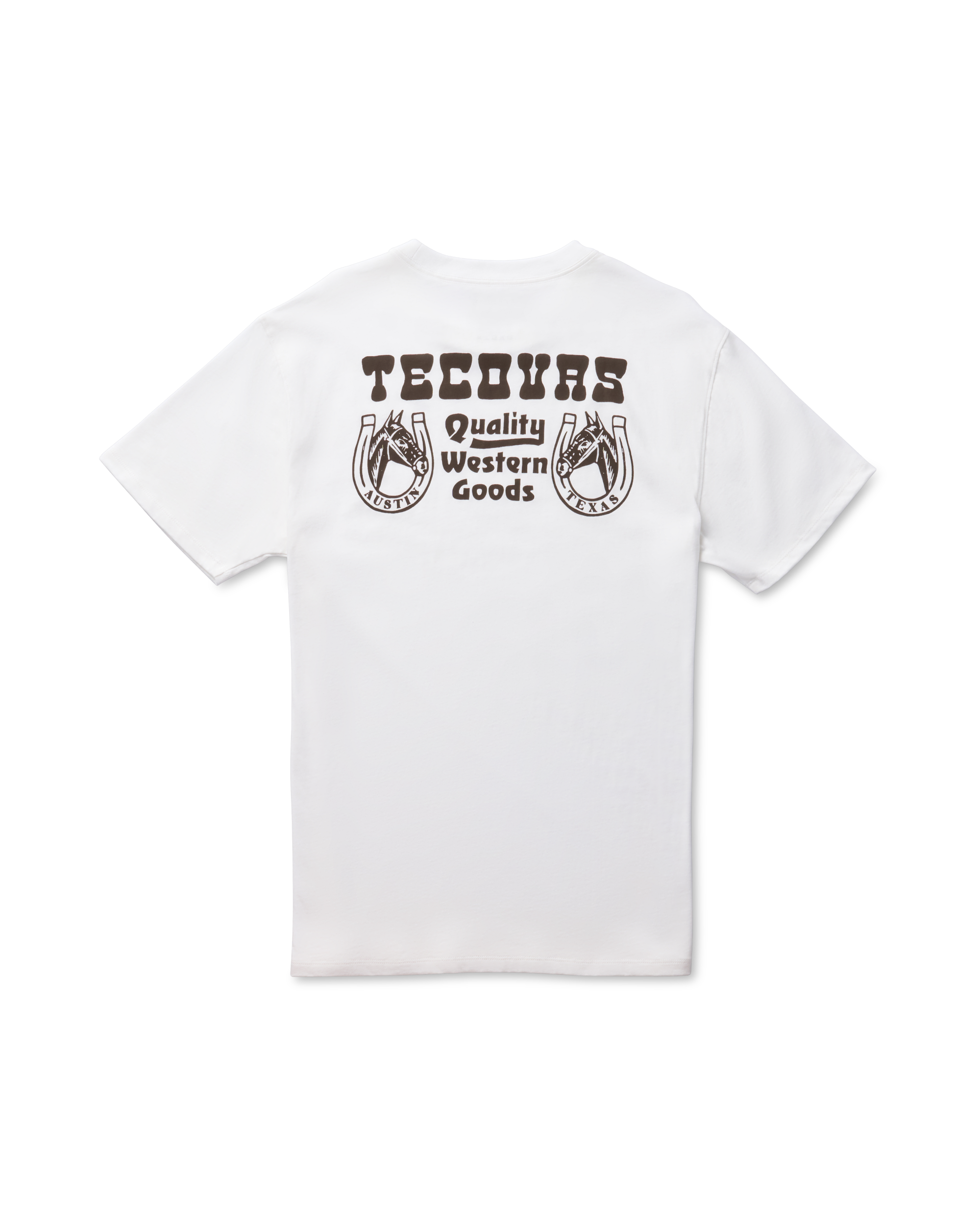 Men's Western Lucky Horses Tee - Brown Bone Pima Cotton