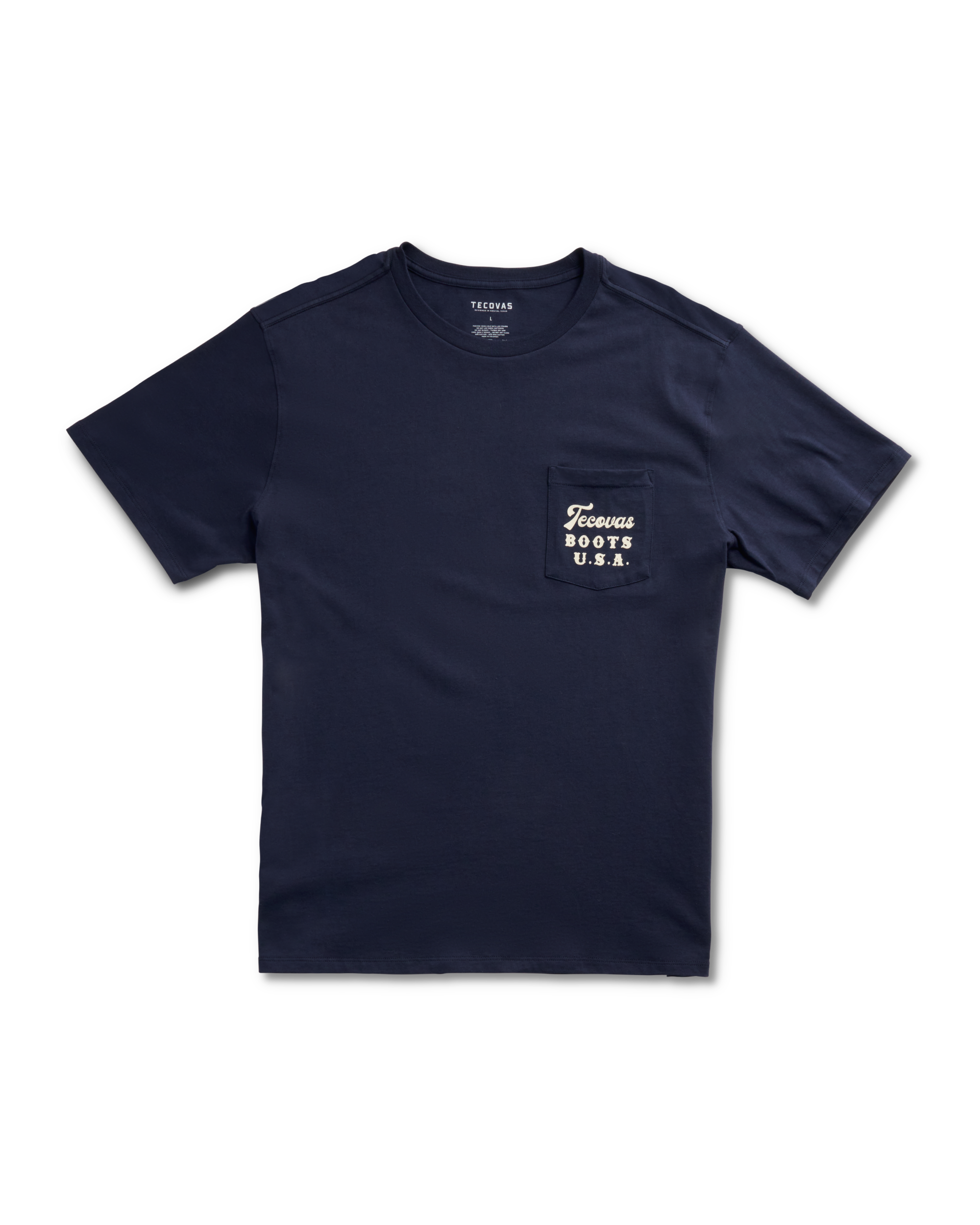 Men's USA Pocket Tee - Navy White Pima Cotton