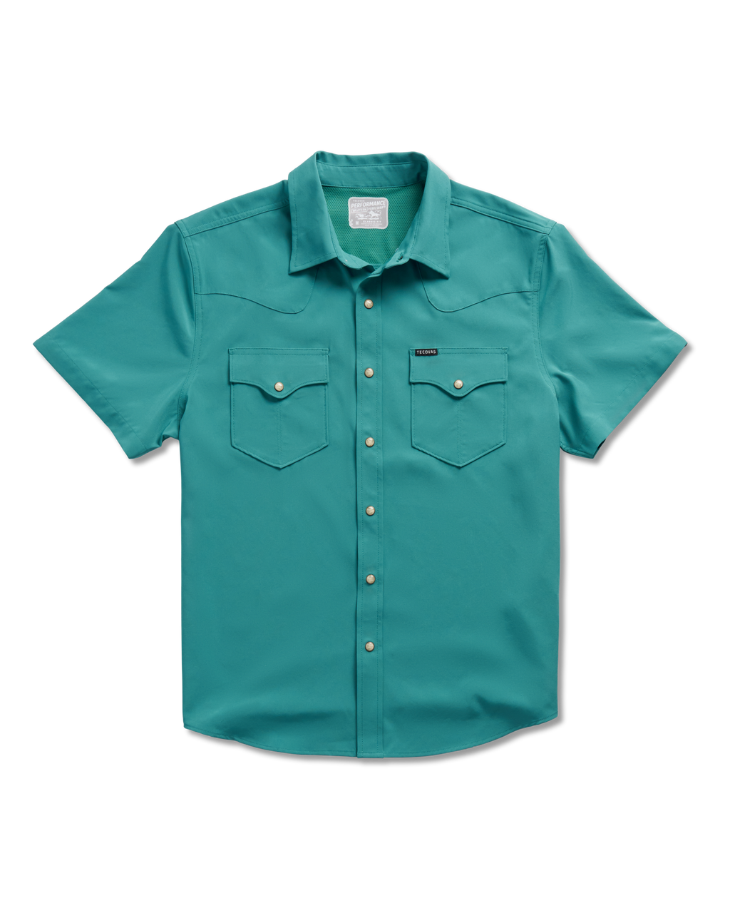 Men's Performance Short Sleeve Western Pearl Snap - Classic Fit - Deep Jungle Performance