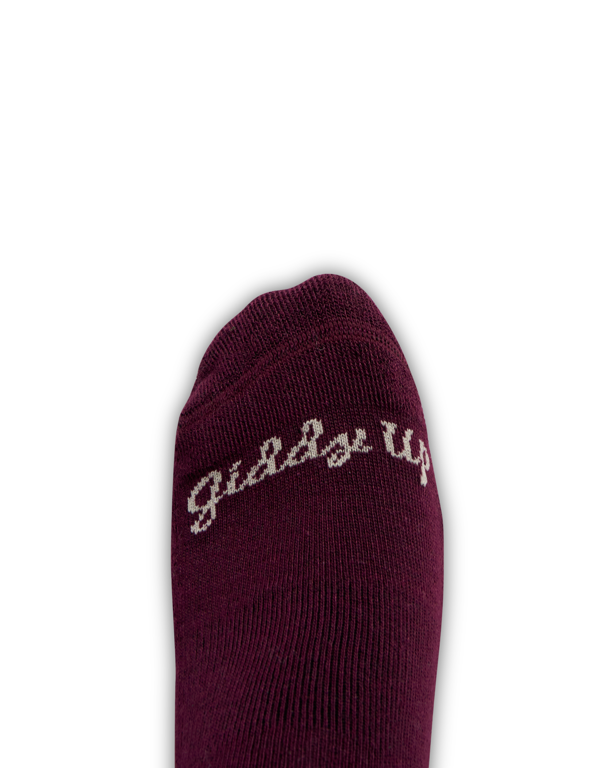 Giddy Up Ankle Sock (2-Pack) - Cream Burgundy Polyester Spandex