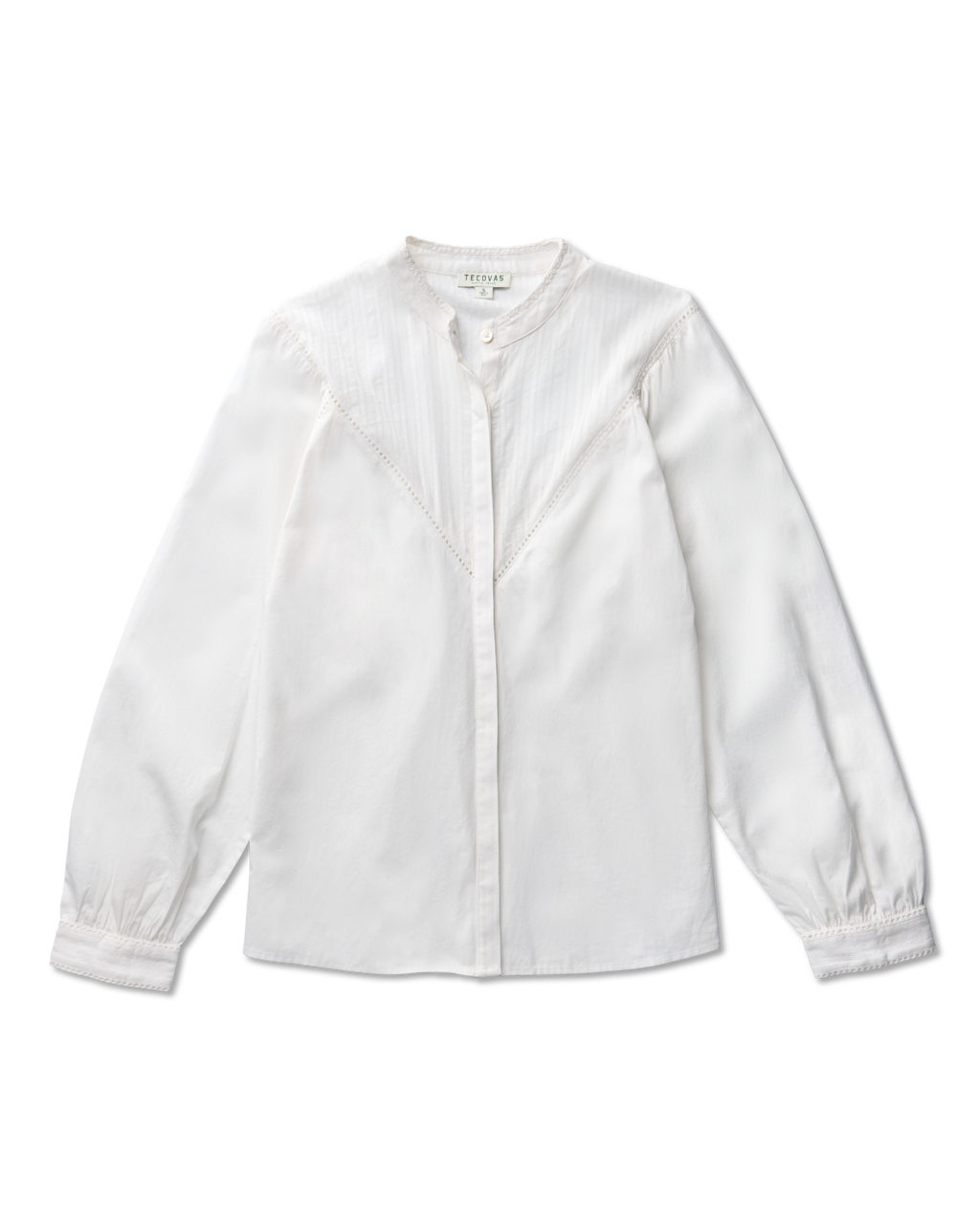 Women's Lace Peasant Top - White Cotton