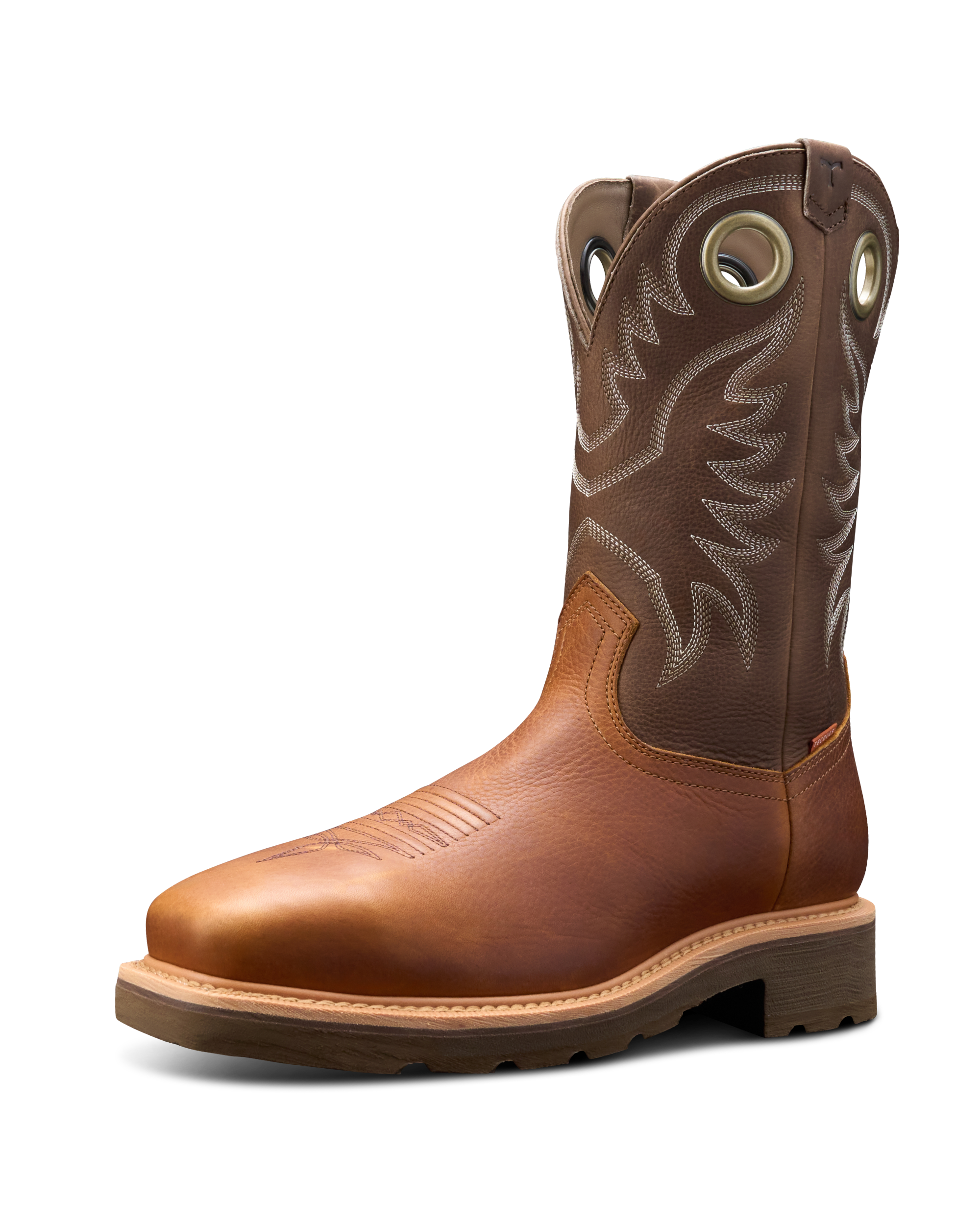 LongHaul Waterproof Square Composite Toe Work Boot - Saddle Fossil Cowhide