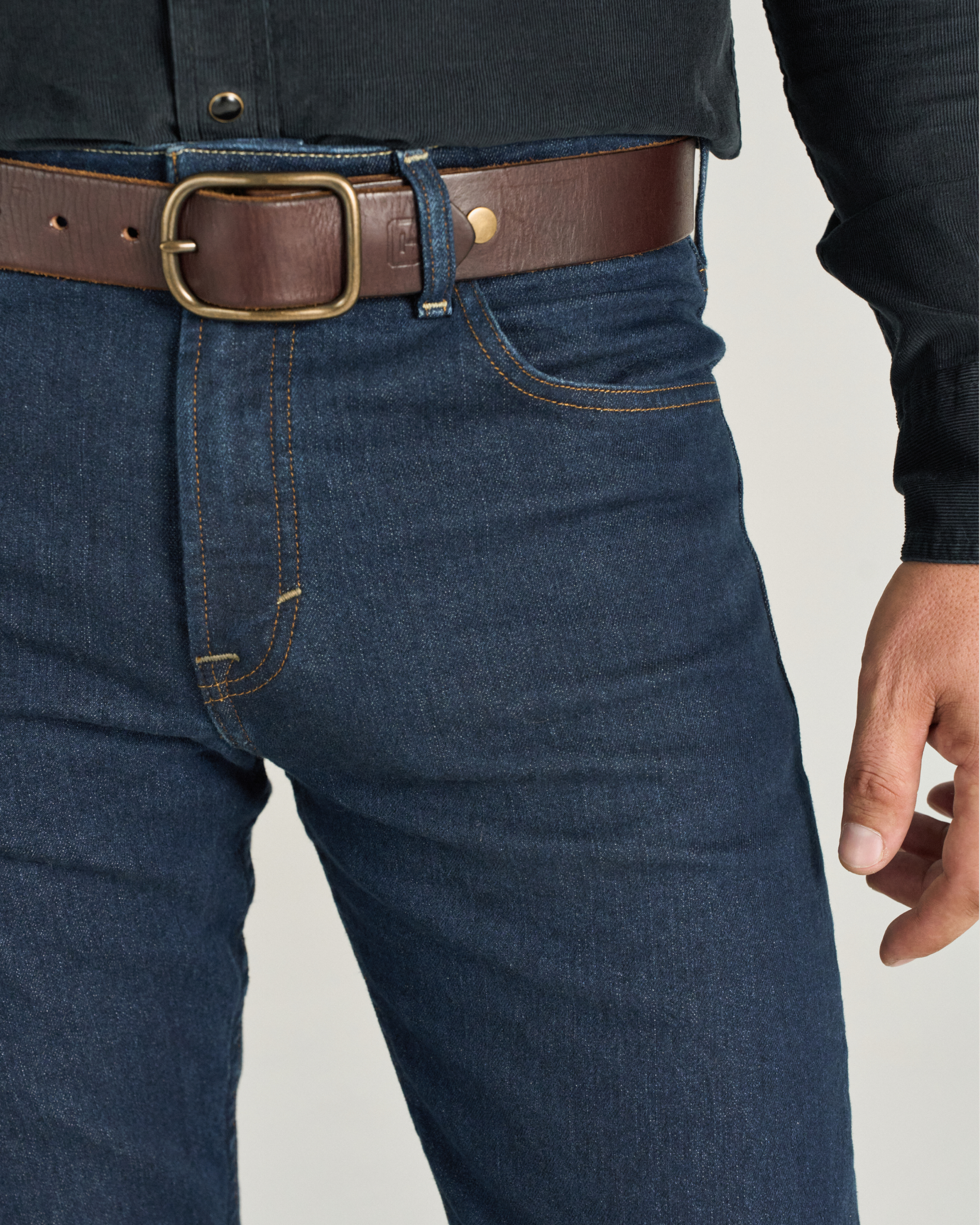 Men's Slim Straight Stretch Denim - Dark Indigo Stretch Denim