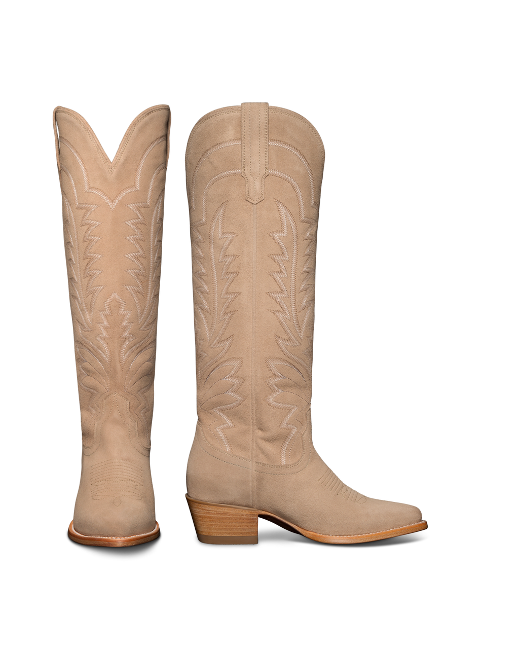 The Abby Wide Calf - Driftwood Suede