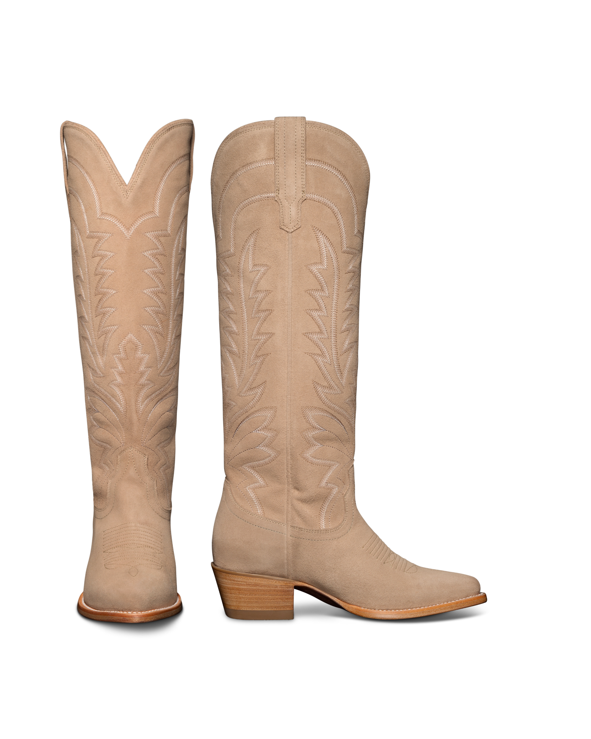 The Abby Wide Calf - Driftwood Suede