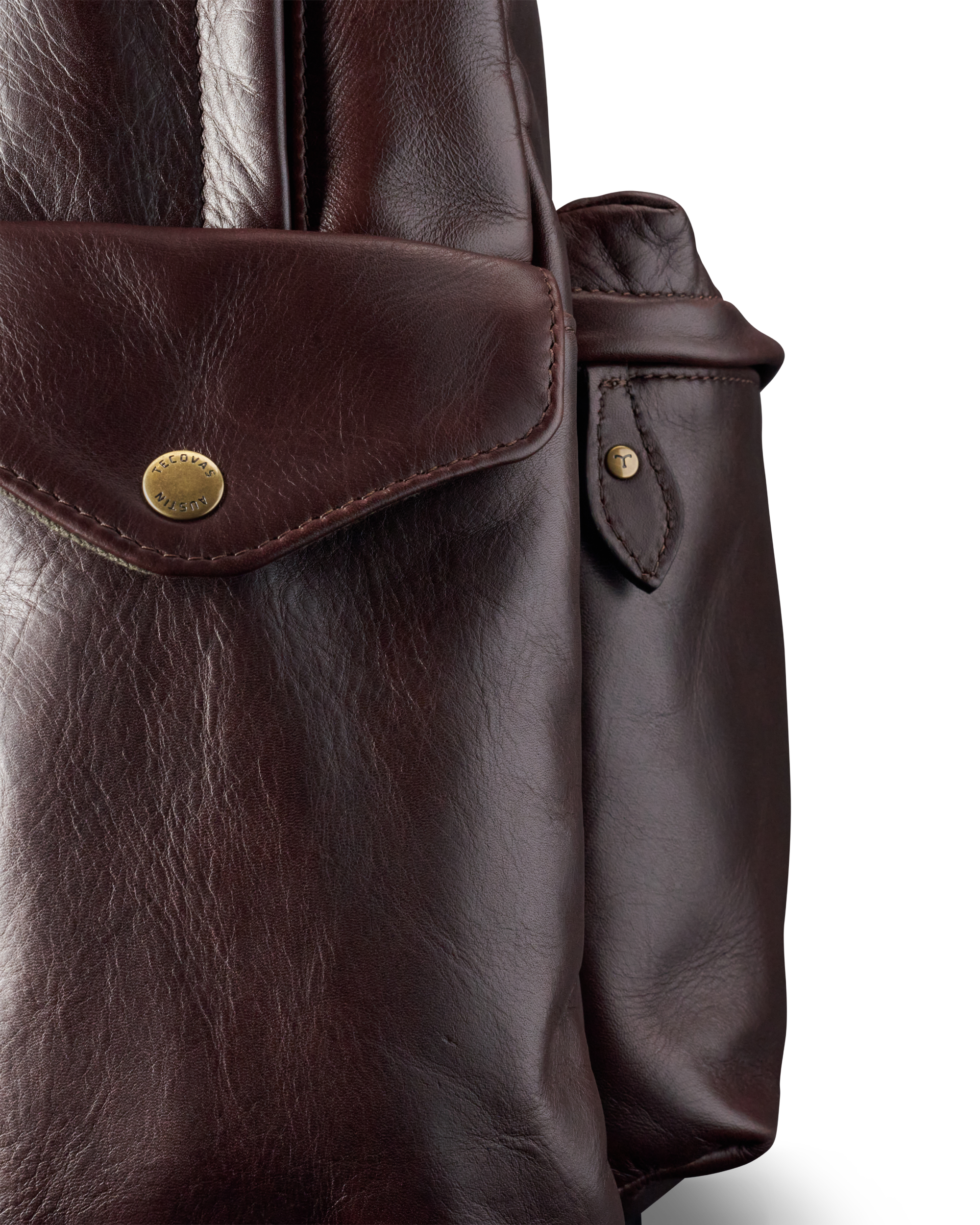Men's Leather Backpack - Dark Brown Cowhide