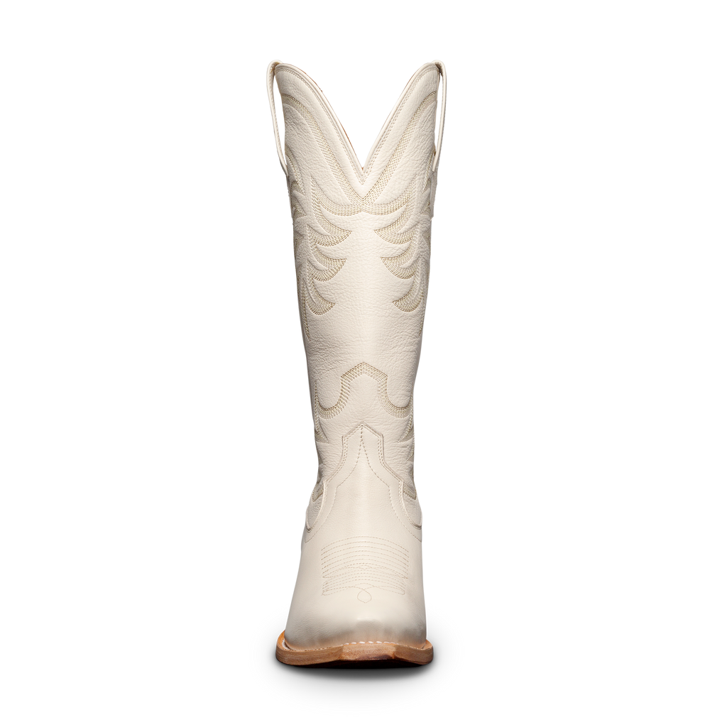 The Annie Wide Calf - Bone Cowhide