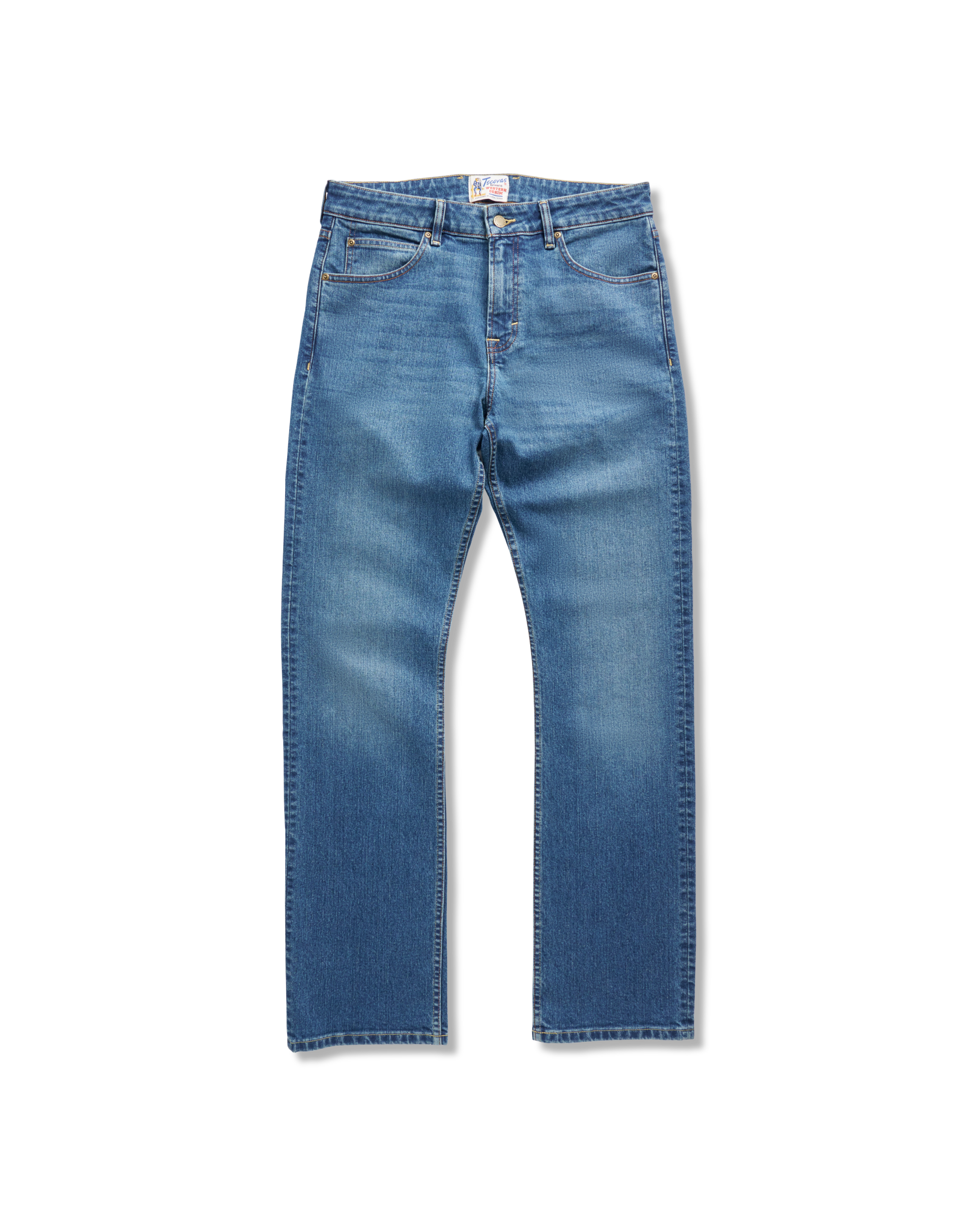 Men's Slim Straight Stretch Denim - Medium Wash Stretch Denim