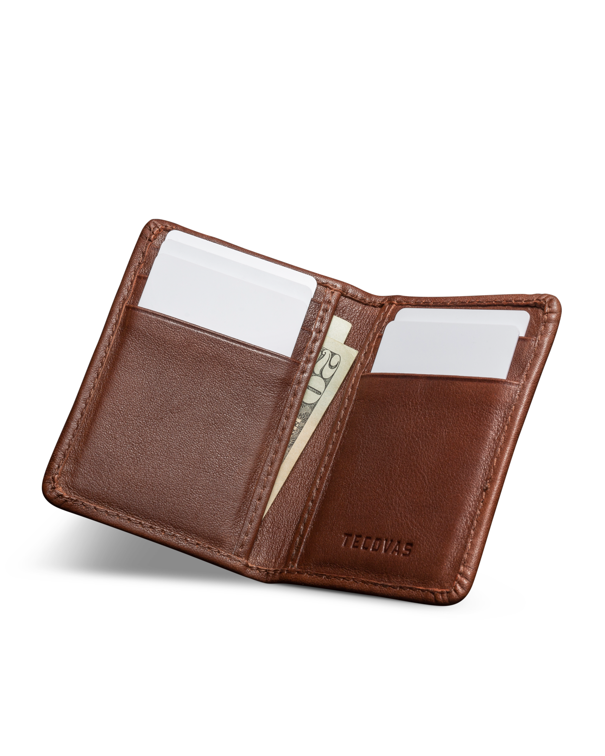 Cowhide Bifold Card Case - Bourbon Cowhide