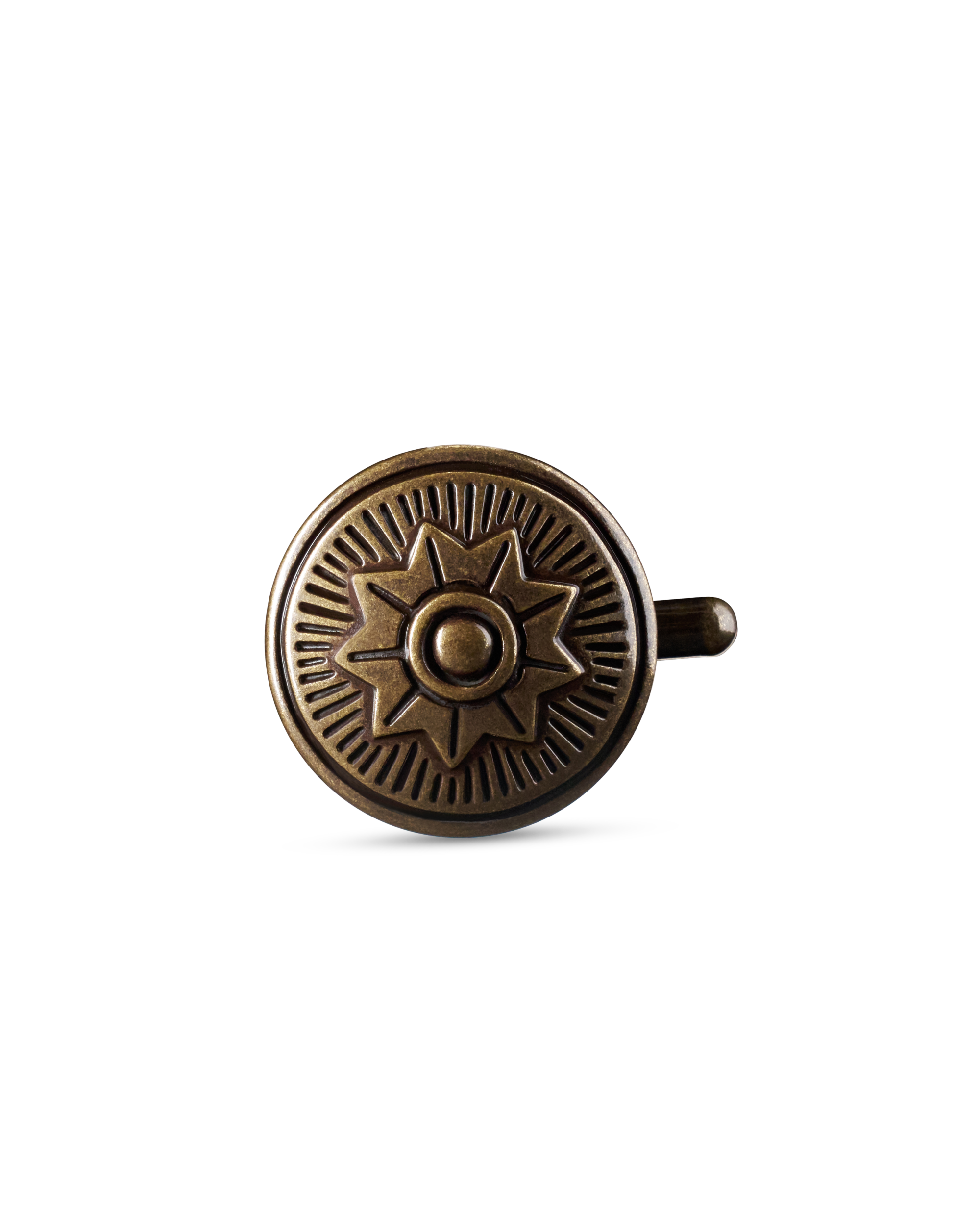 Concho Hat Pin - Antique Brass Metal
