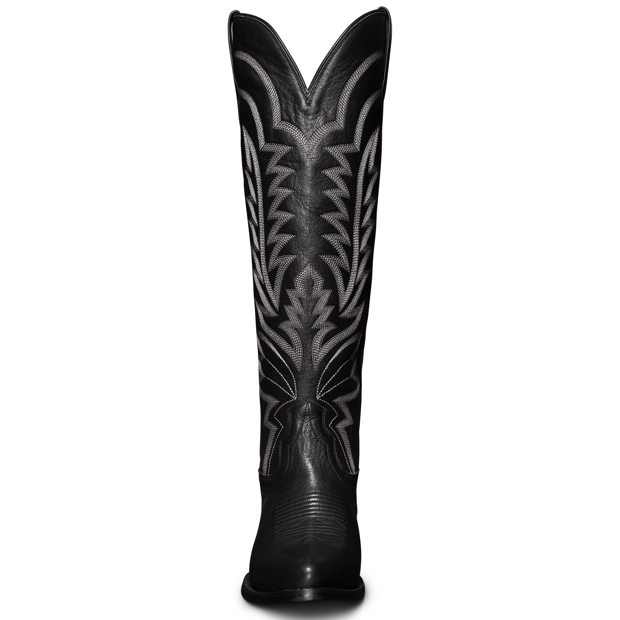 The Abby Wide Calf - Midnight Cowhide