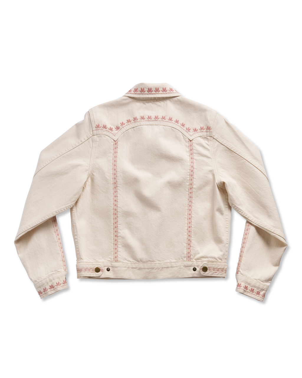 Women's Embroidered Mechanic's Jacket - Natural Denim