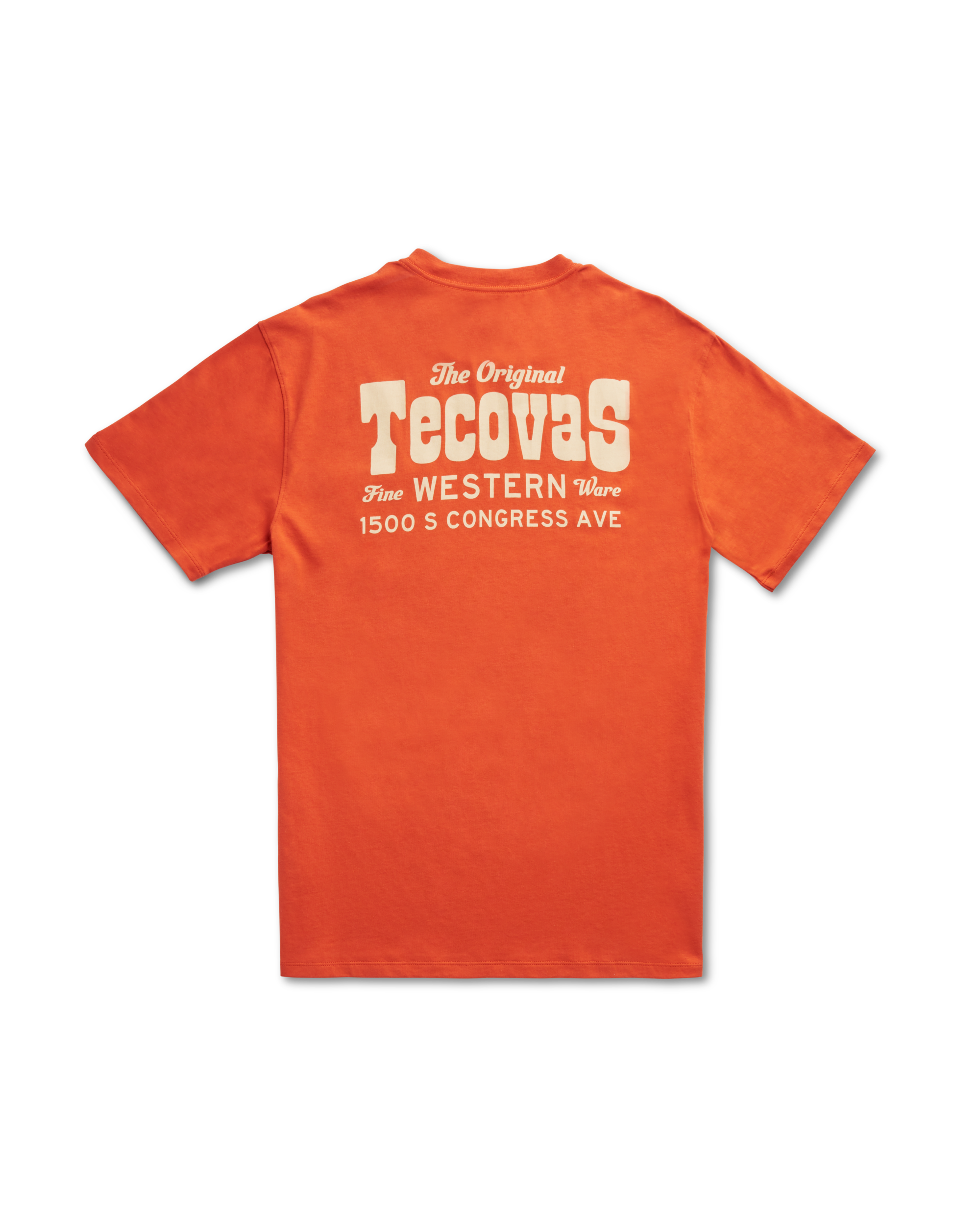 Men's Original Western Pocket Tee - Orange Bone Pima Cotton