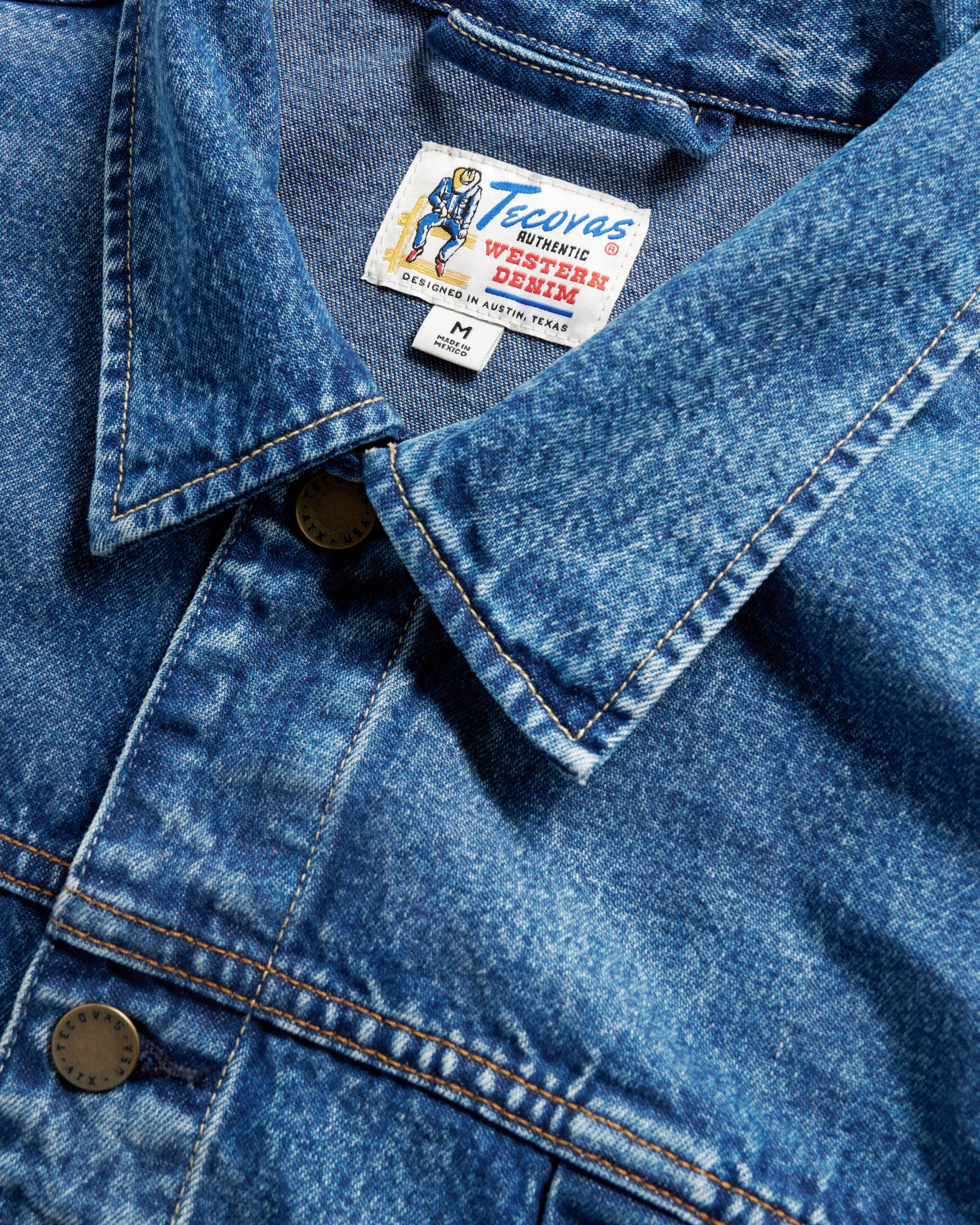 Men's Denim Ranch Hand Trucker Jacket - Medium Wash Denim