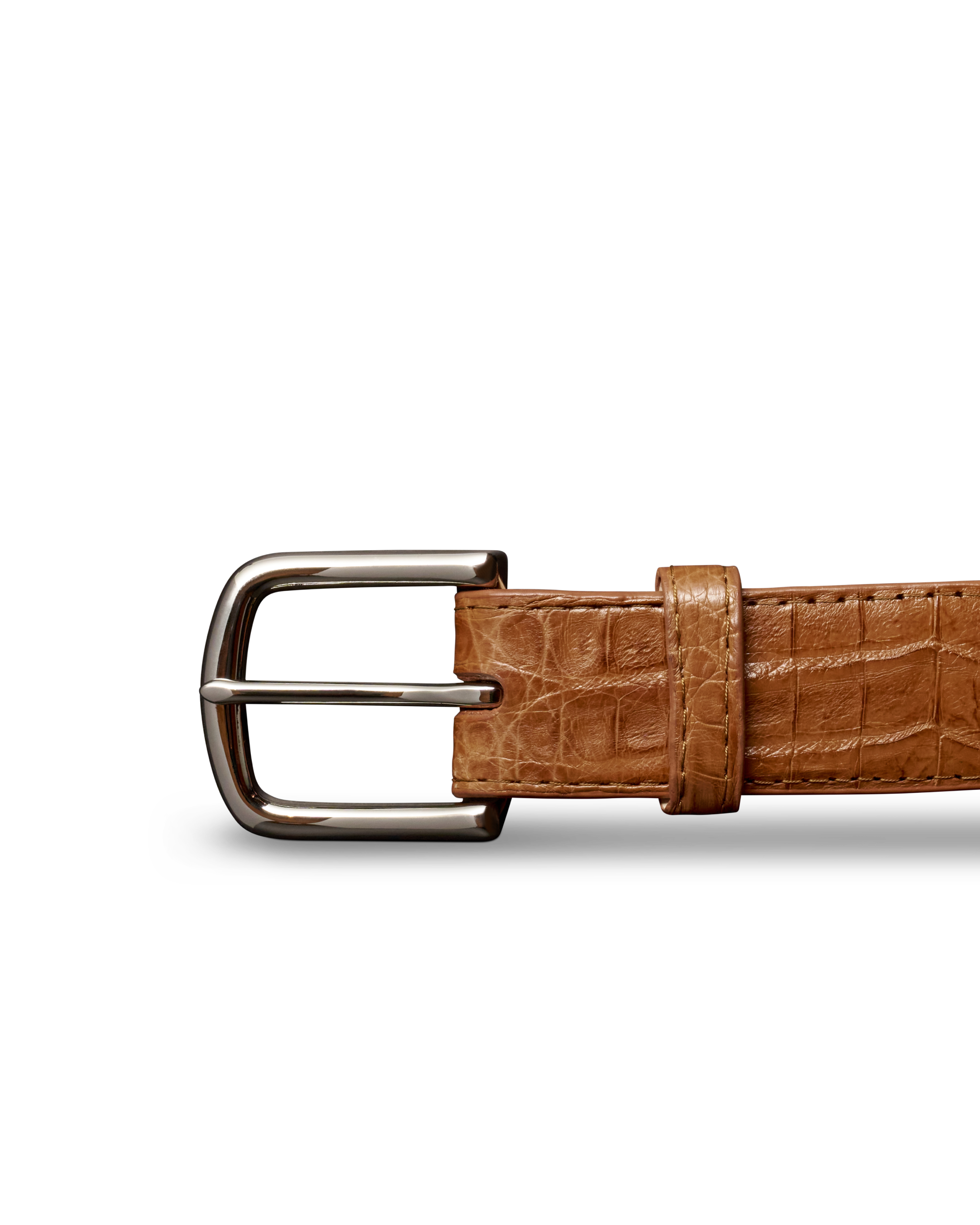 Men's Caiman Belt - Caramel Caiman