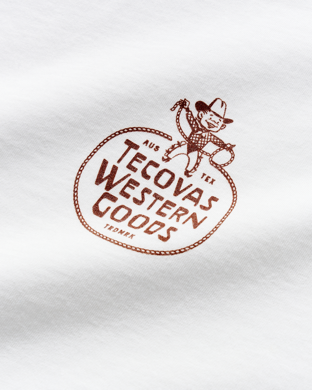 Men's Cowboy Rope Tee - Bone Brown Pima Cotton