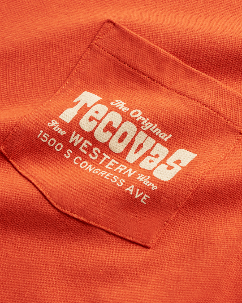 Men's Original Western Pocket Tee - Orange Bone Pima Cotton
