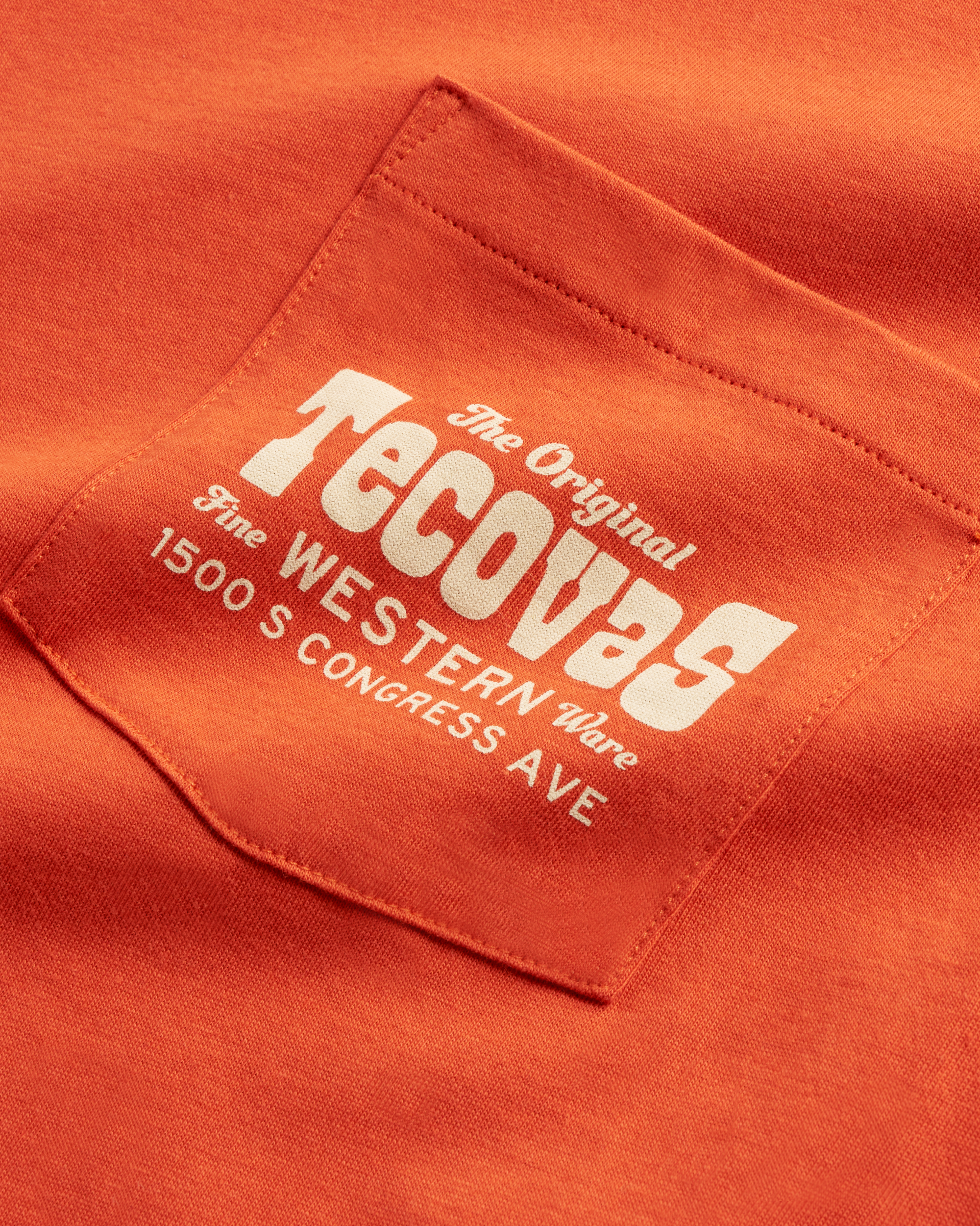 Men's Original Western Pocket Tee - Orange Bone Pima Cotton